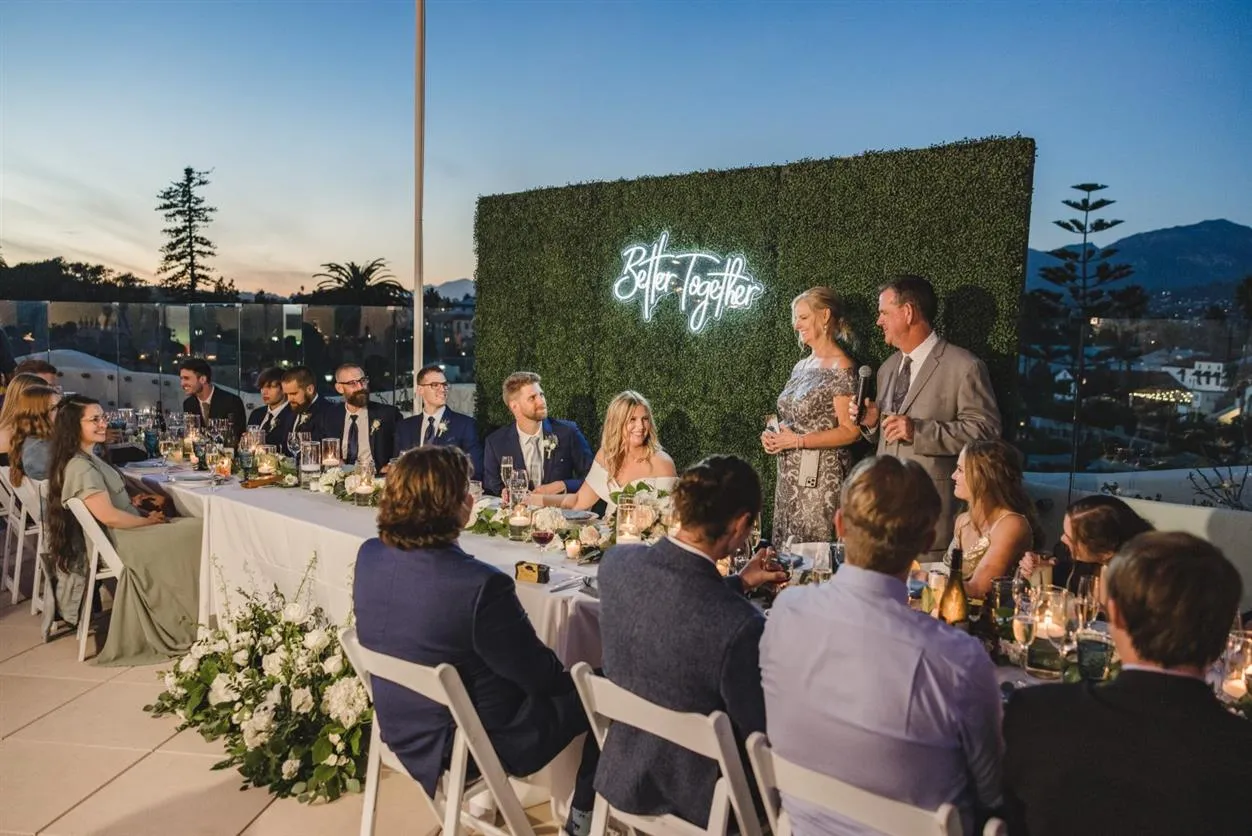 'Better Together' wedding backdrop