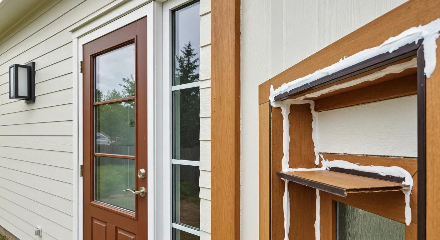 Sealed cracks and gaps around doors and windows to prevent ant entry.