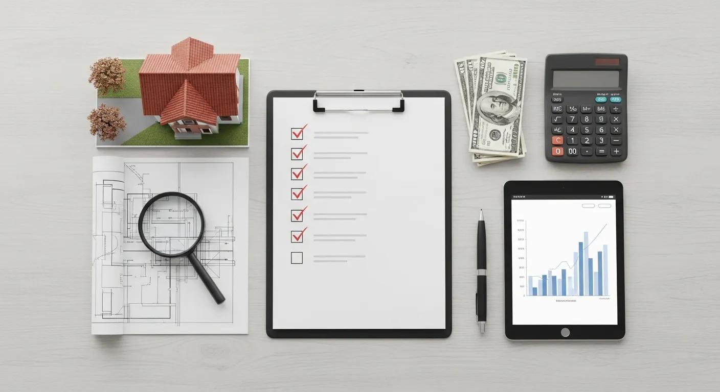 Checklist for essential property valuation — roof, walls, services and documents