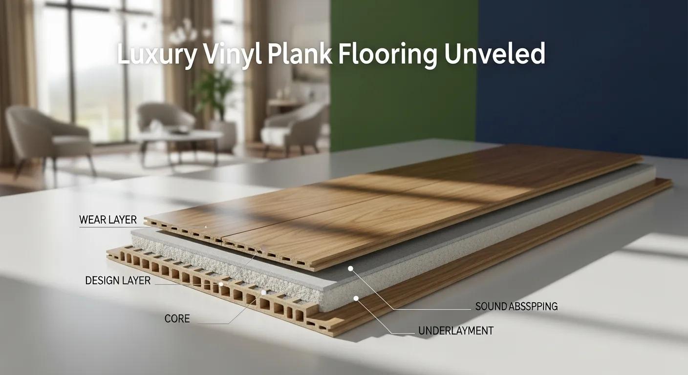 Luxury vinyl plank flooring sample