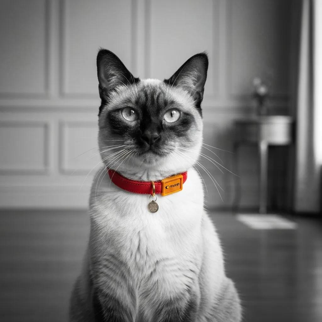 Elegant cat collars and luxurious cat beds displayed in a modern home setting