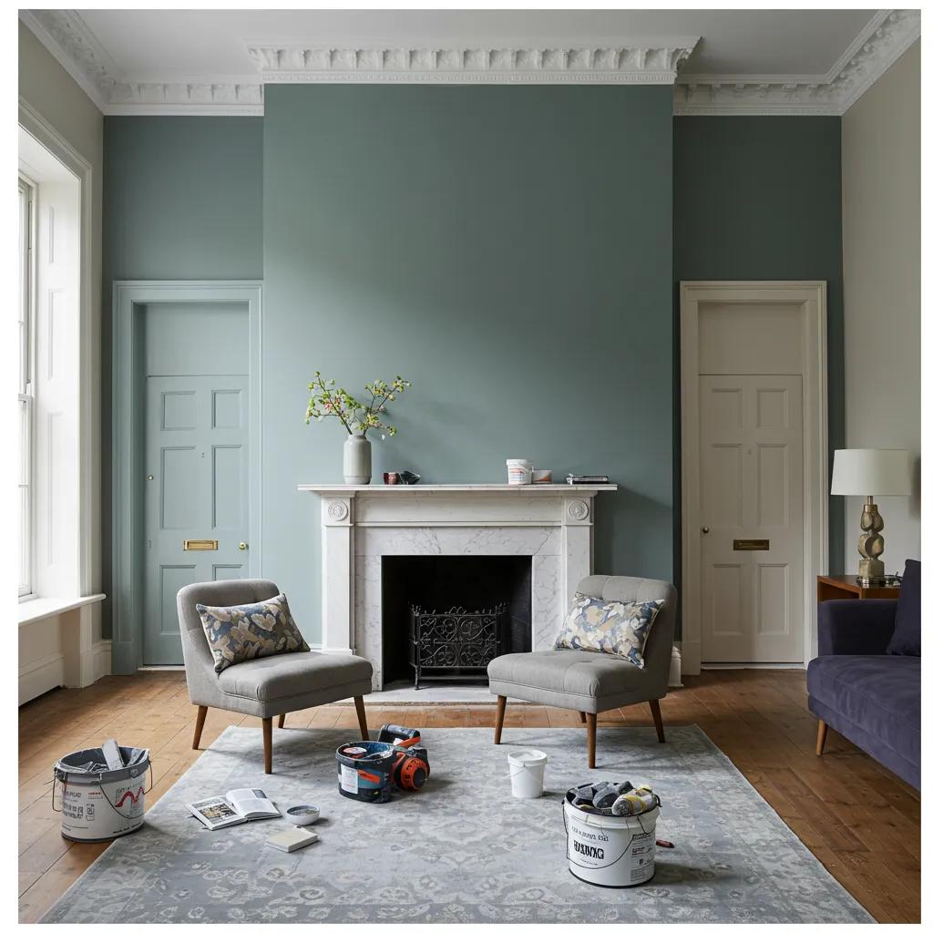 Beautifully restored Victorian home in Fulham showcasing expert painting and decorating
