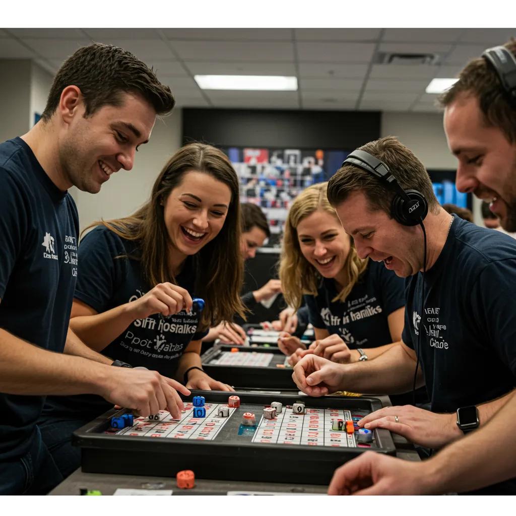 employees enjoying a jukebox bingo event showcasing fun and inclusivity in a corporate setting 3afbec61 a8f4 4d24 a706 46476a293109 Employees having a blast at a Jukebox Bingo event, showcasing fun and inclusivity in a corporate setting