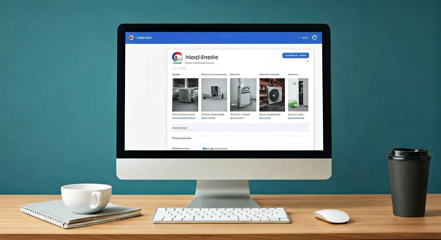 Optimized Google Business Profile for HVAC company showcasing services and reviews