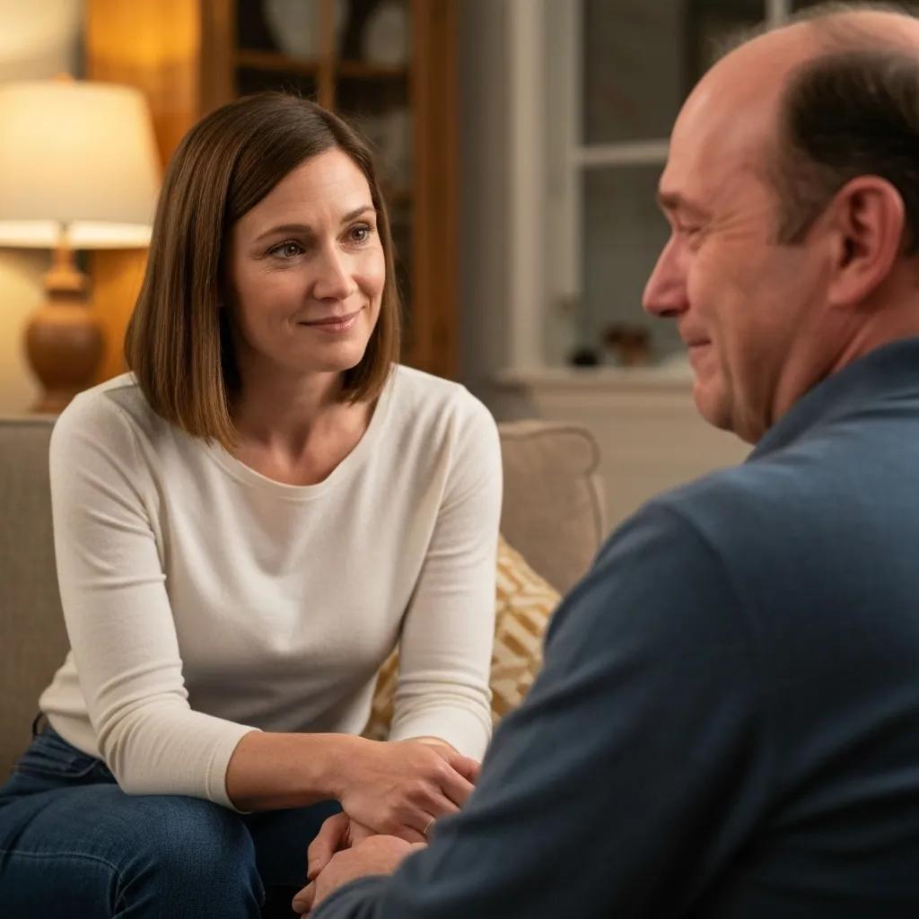 Family members actively listening and showing understanding towards each other during a conversation