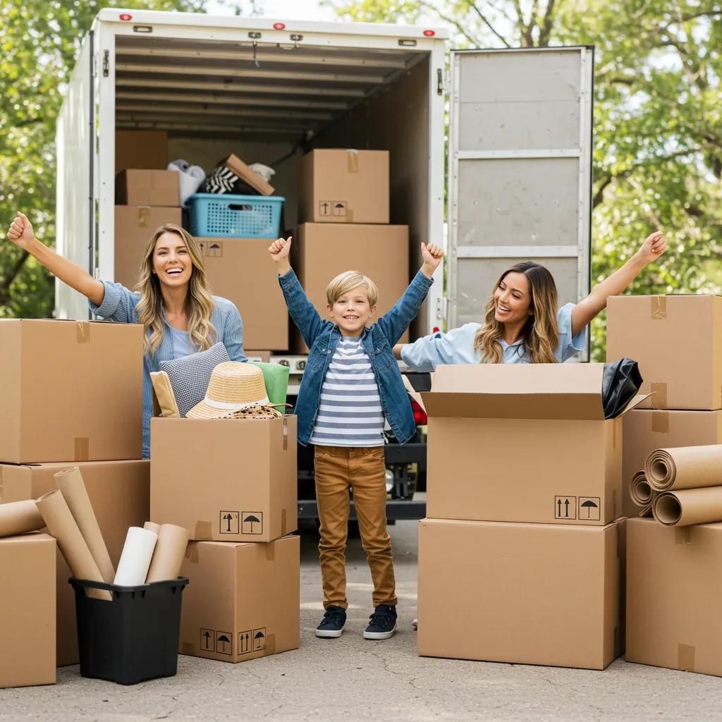 Detailed moving checklist with packing supplies, emphasizing organization and preparation