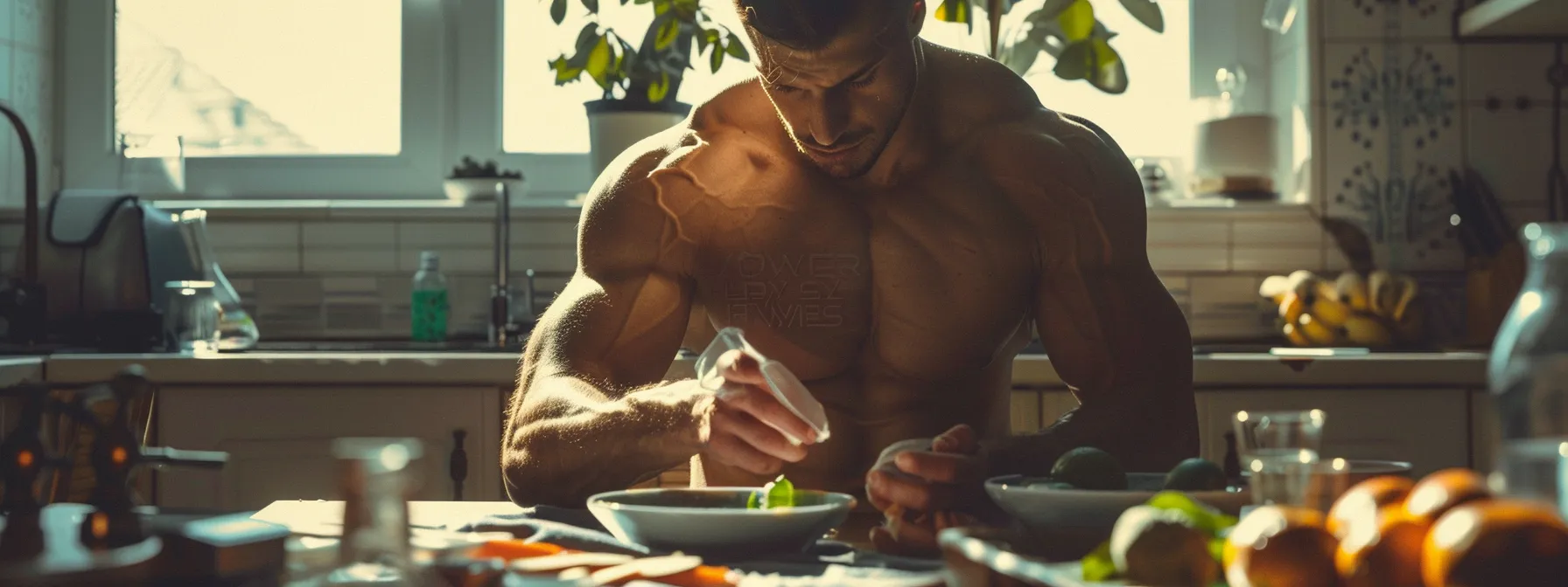 a person with a lean build struggles to gain muscle mass despite eating more food.