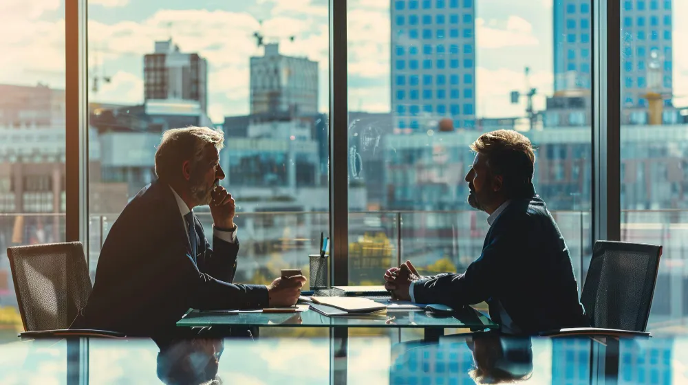 Specialist asbestos solicitors reviewing pleural plaques case files in a Scottish law office.