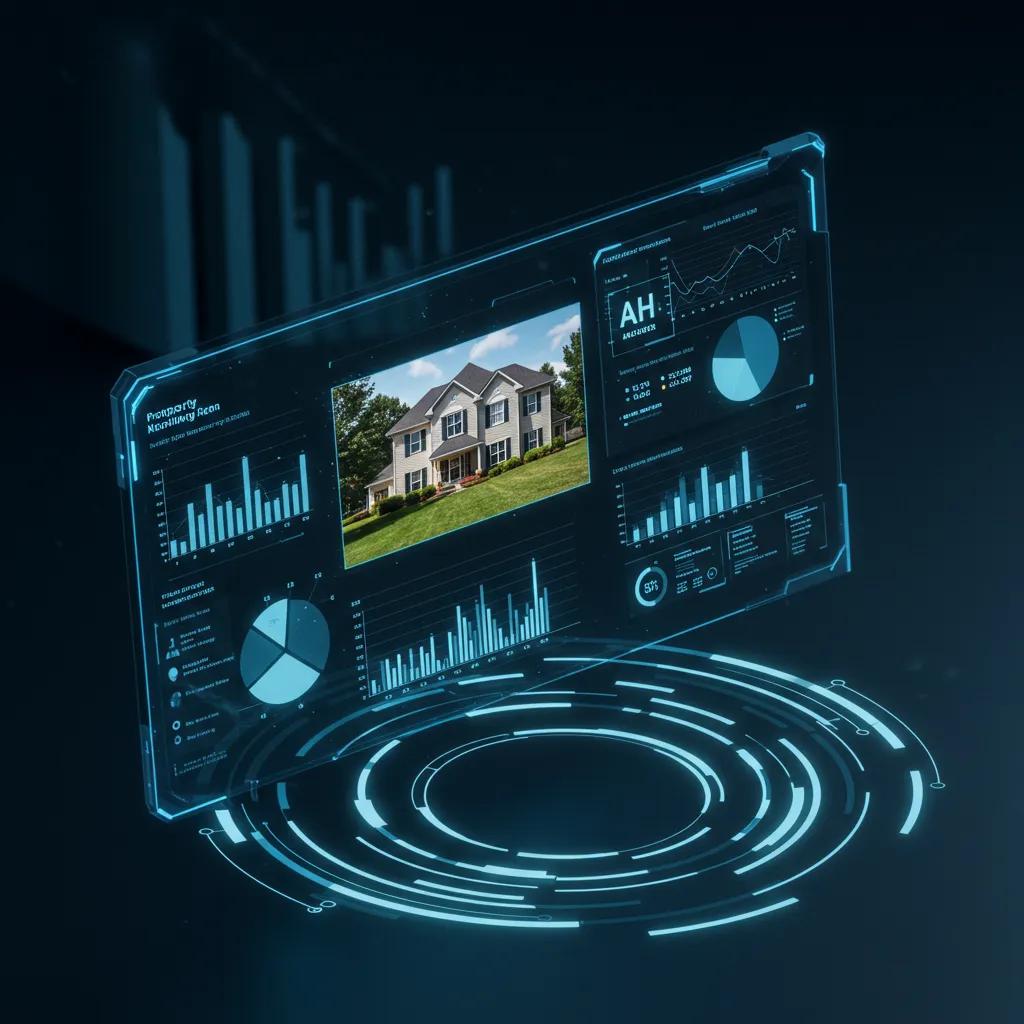 Futuristic AI interface analyzing property data for accurate valuations Futuristic AI interface analyzing property data for accurate valuations