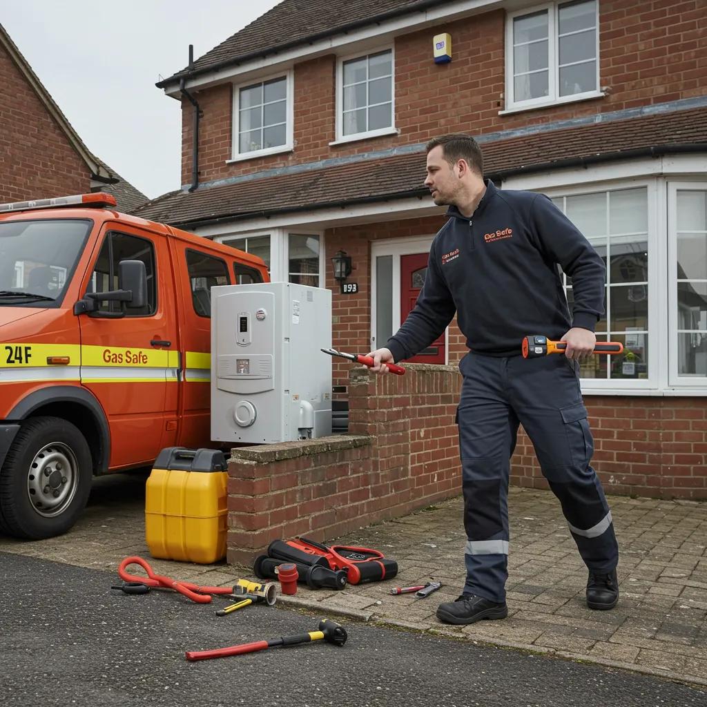 Gas Safe engineer arriving for an emergency Vaillant boiler repair