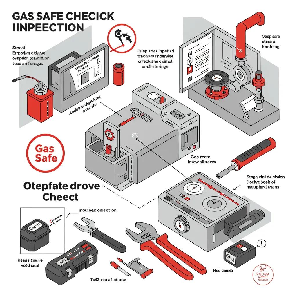 Gas Safe engineer performing a step-by-step gas safety check, showcasing the thorough inspection process