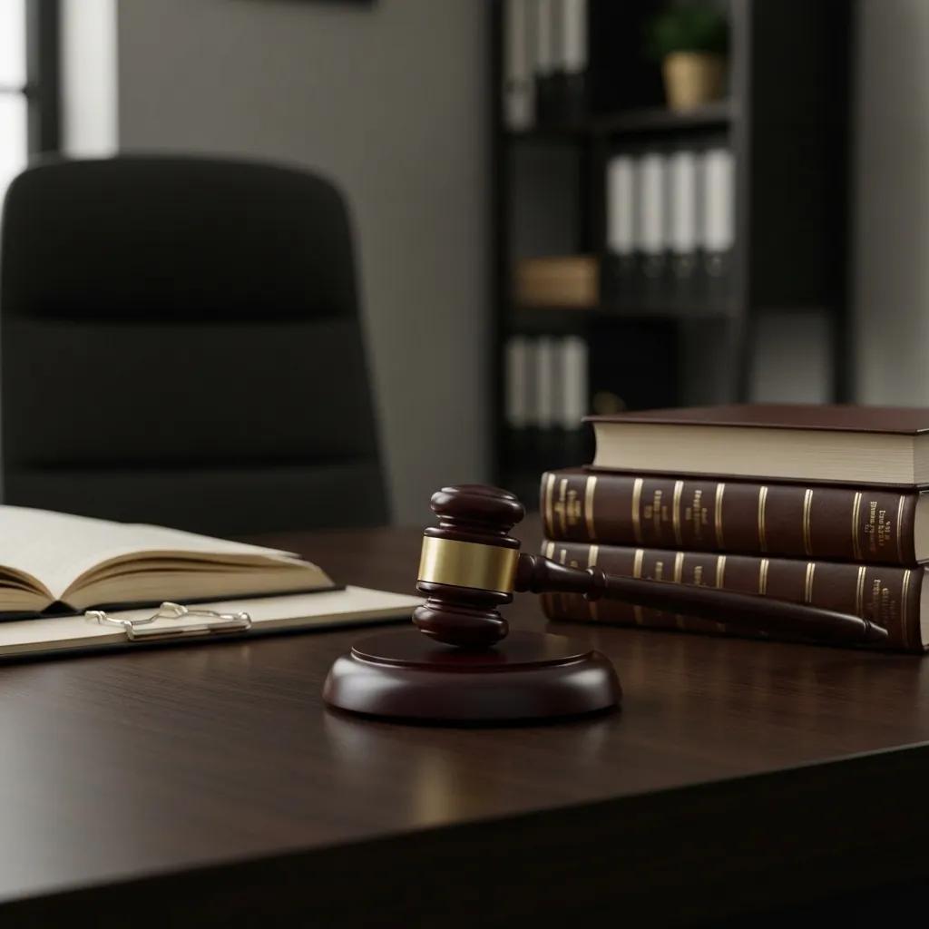 Gavel and legal books symbolising the legal and ethical considerations inherent in people tracing services