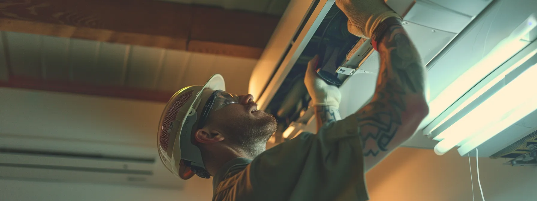 hvac contractor fixing heater