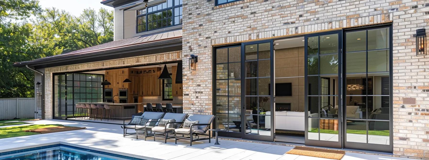 Single hung double hung windows in a modern home in frisco