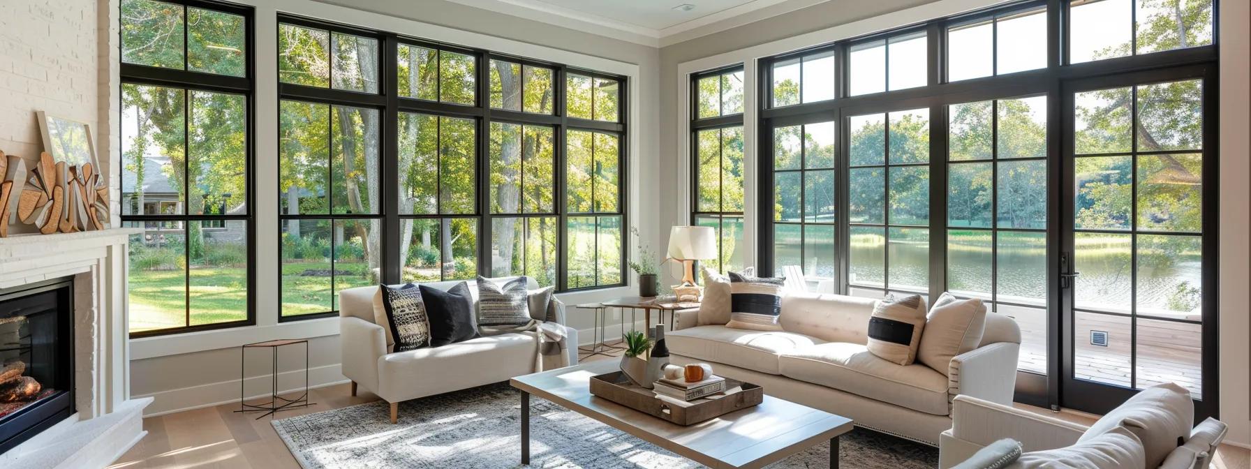 Single hung double hung windows in a modern home in frisco Single hung double hung windows in a modern home in frisco