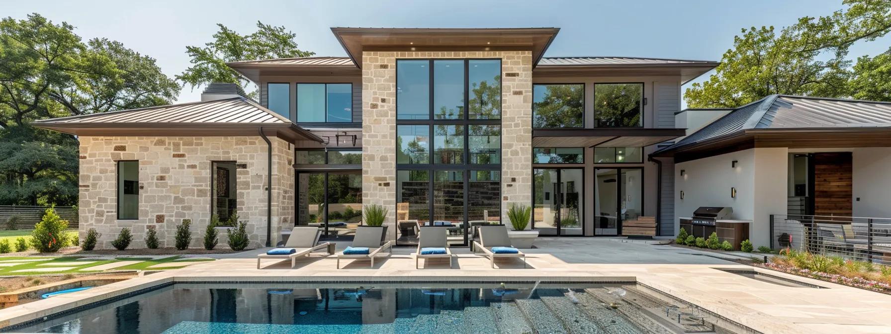Single hung double hung windows in a modern home in frisco Single hung double hung windows in a modern home in frisco