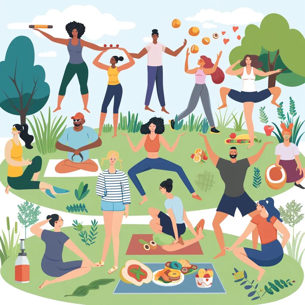 Diverse group of people engaging in healthy activities, highlighting the importance of gut health for immune function