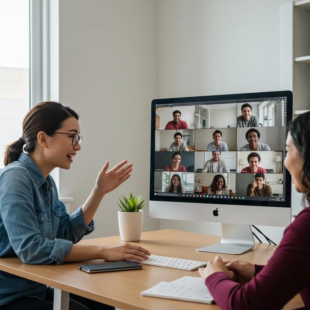 An instructor leading an interactive live Zoom class for the 5-Hour Pre-Licensing Course, demonstrating strong student engagement