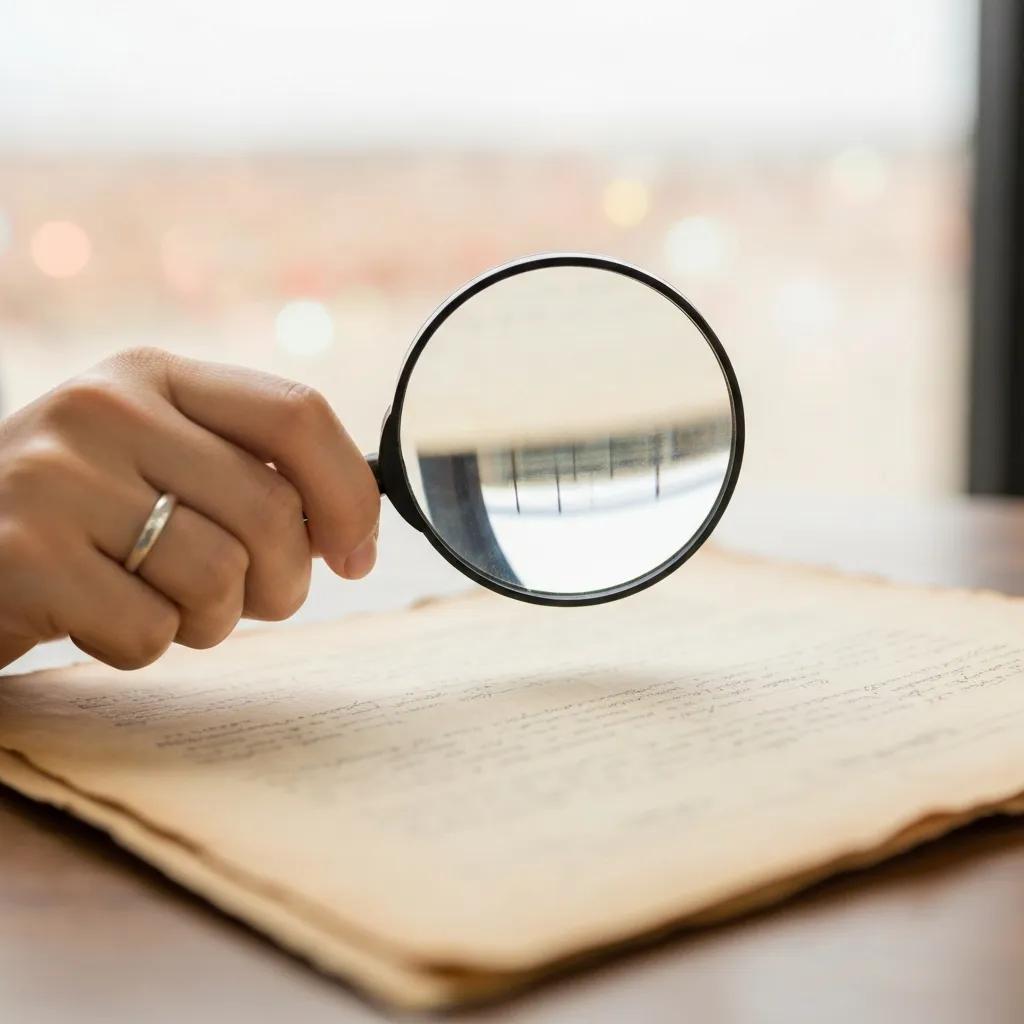 Investigator examining documents to uphold ethical standards in people tracing