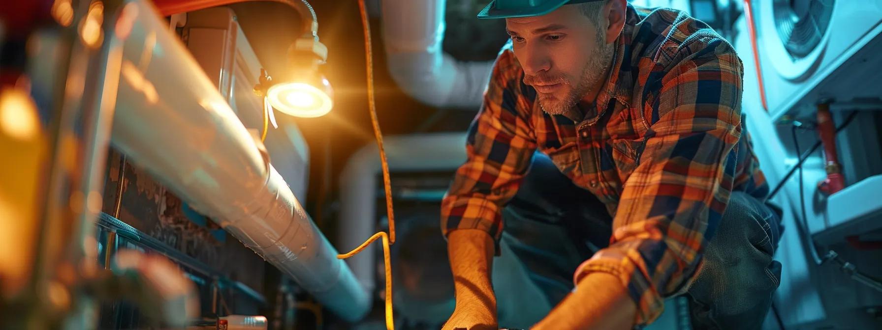 plumber fixing a leak