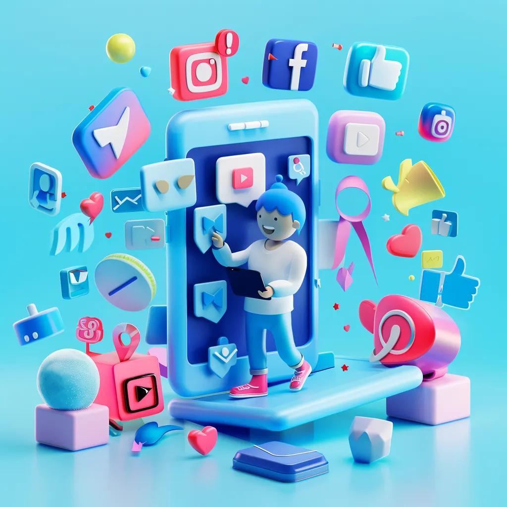 Social media marketing professional creating engaging content on a smartphone