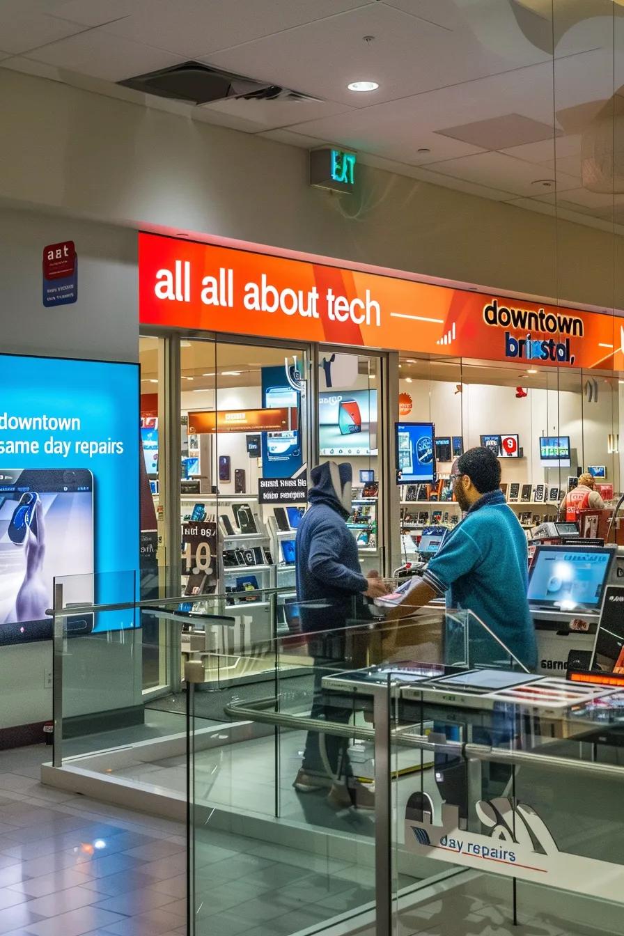 a bustling urban storefront of 