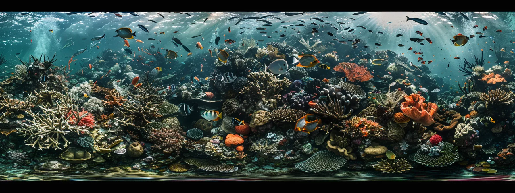 a diver surrounded by a diverse array of marine life, showcasing the effectiveness of quota systems worldwide. a diver surrounded by a diverse array of marine life, showcasing the effectiveness of quota systems worldwide.