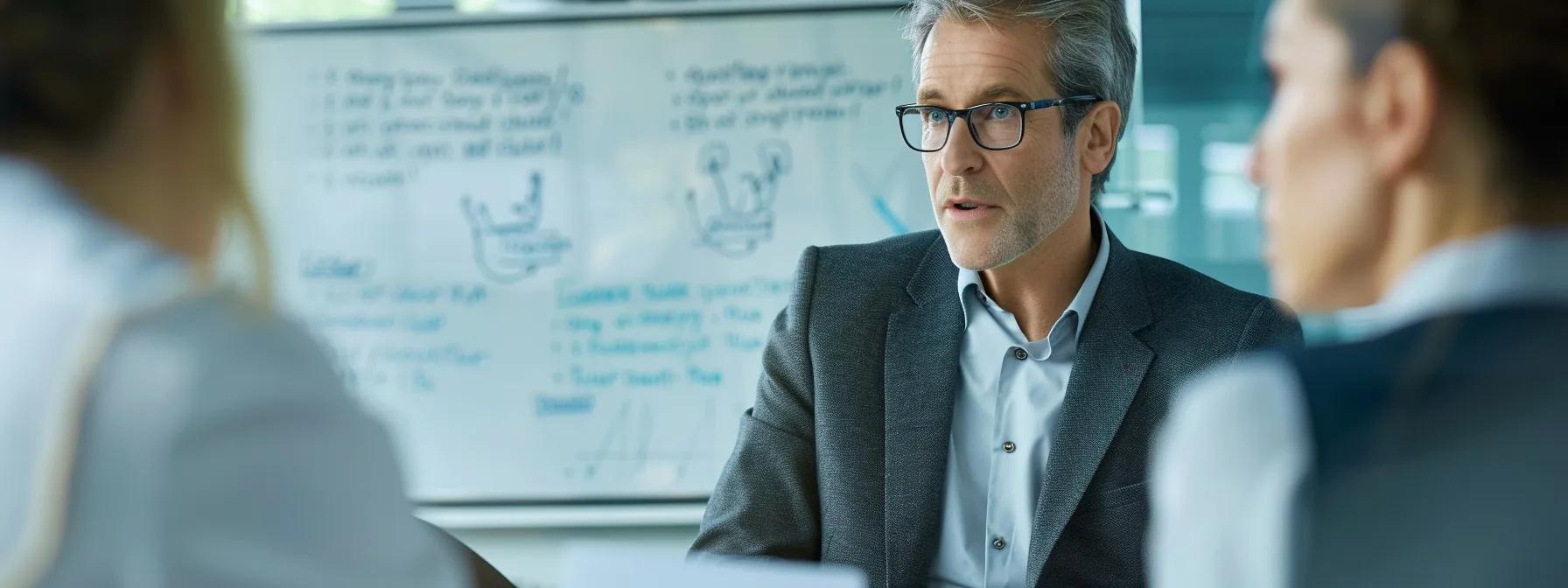 a focused office environment featuring a professional consultant engaged in a discussion with a client, surrounded by relevant legal documents and a whiteboard displaying key questions about sealing public records. a focused office environment featuring a professional consultant engaged in a discussion with a client, surrounded by relevant legal documents and a whiteboard displaying key questions about sealing public records.