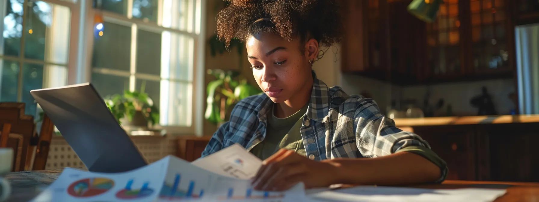 a homeowner carefully examines a list of available solar incentives and tax credits, surrounded by graphs and charts illustrating potential savings and environmental impact. a homeowner carefully examines a list of available solar incentives and tax credits, surrounded by graphs and charts illustrating potential savings and environmental impact.