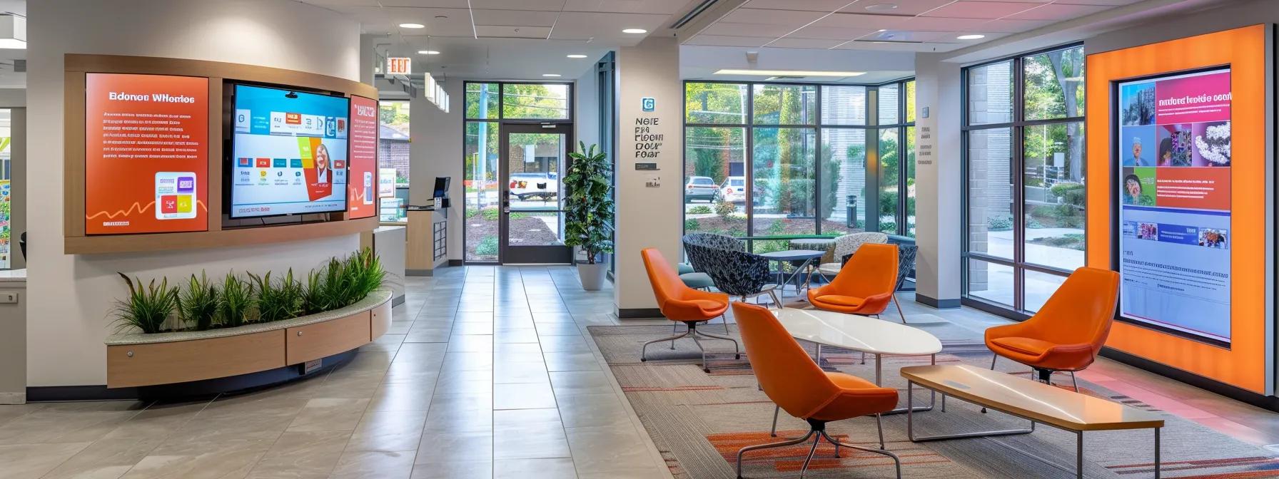 a modern office setting showcases two contrasting displays side by side: one featuring a vibrant medicare advantage brochure highlighting varied benefits like dental and wellness programs, and the other presenting a streamlined medigap policy document emphasizing coverage predictability, with a clear focus on the differences in health insurance options.