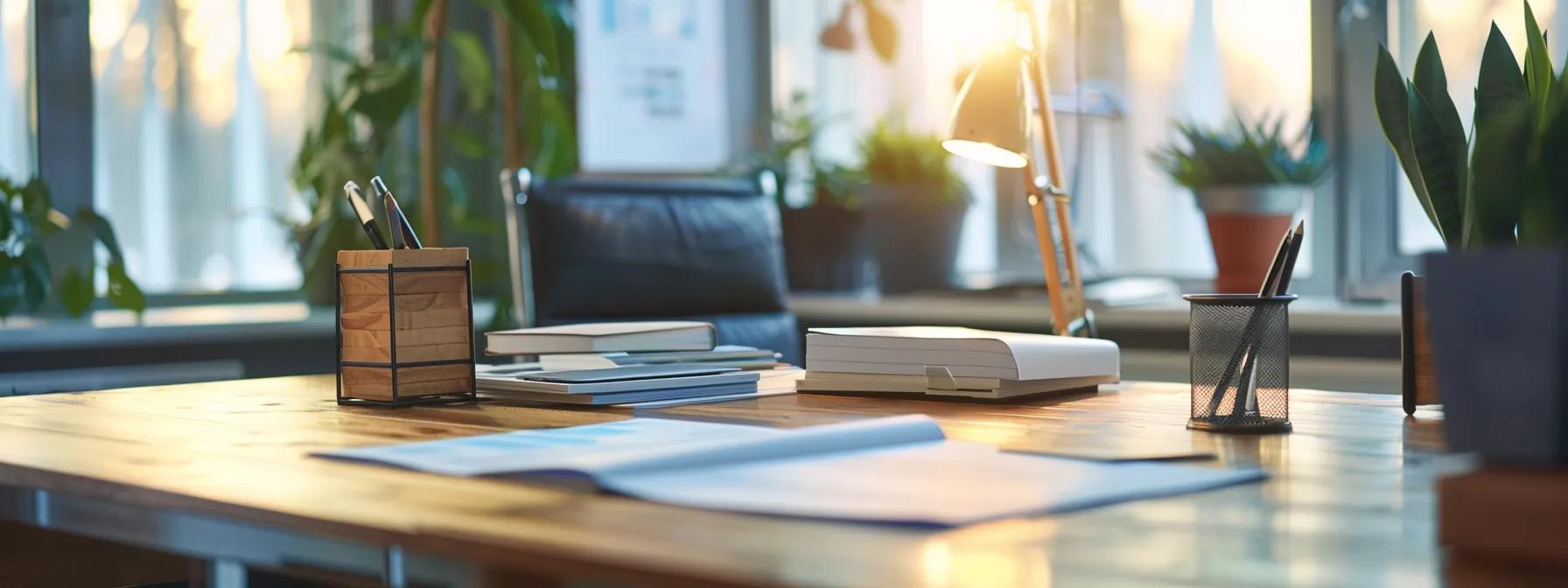 a neatly arranged office desk displays a comprehensive roofing inspection report, with highlighted key findings and a focused atmosphere that emphasizes clarity and professionalism. a neatly arranged office desk displays a comprehensive roofing inspection report, with highlighted key findings and a focused atmosphere that emphasizes clarity and professionalism.