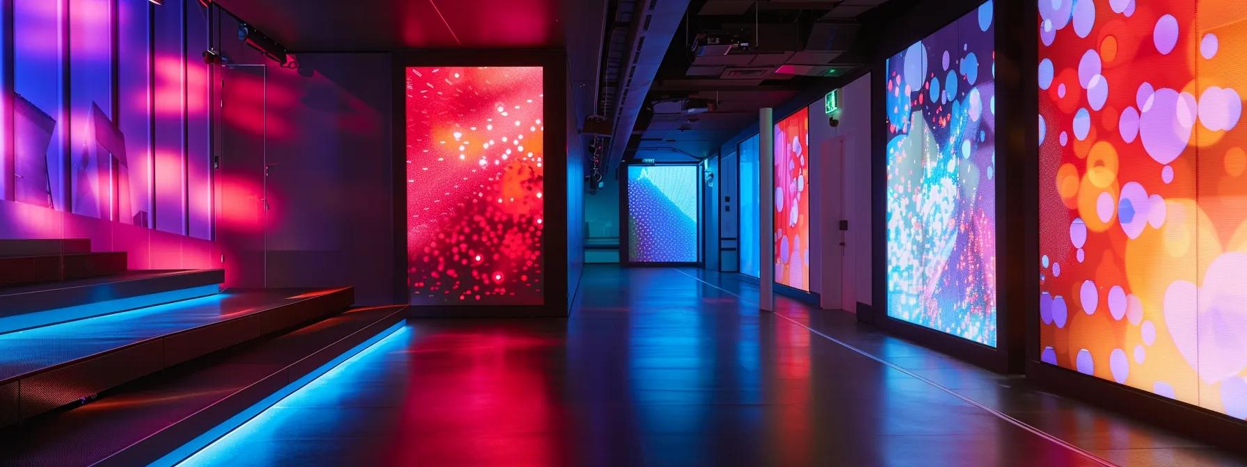 a sleek, futuristic architectural studio is illuminated by vibrant led screens displaying intricate parametric designs, highlighting the fusion of an architect's creative vision with advanced data analytics.