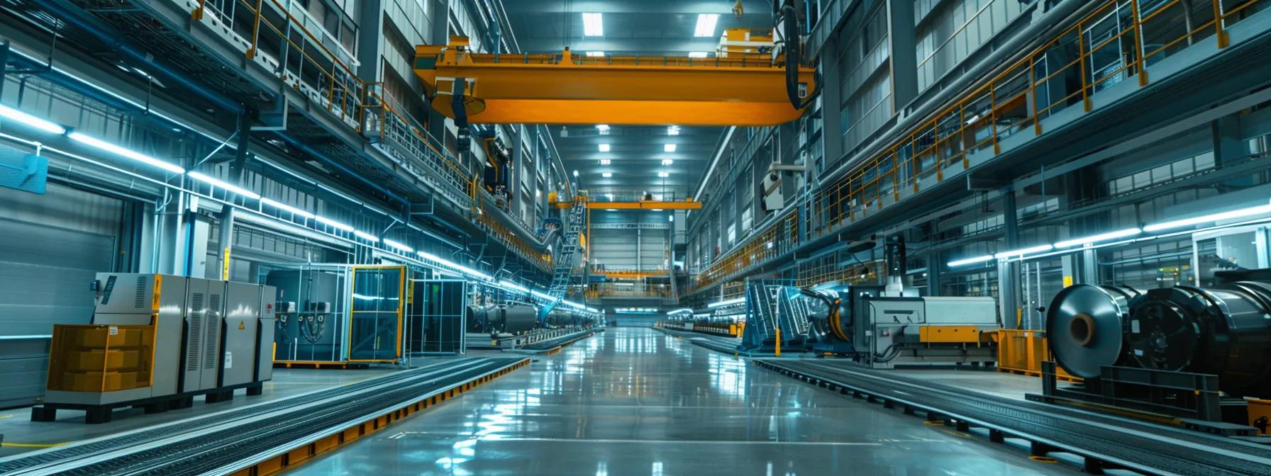 a sleek, high-tech manufacturing facility showcases advanced machinery and streamlined workflows, emphasizing the precision and efficiency integral to minimizing lead time in metal fabrication.