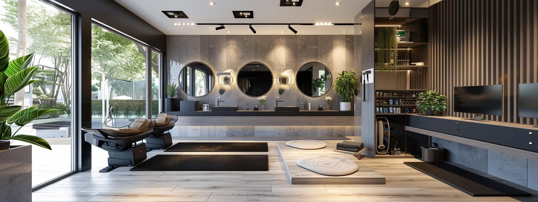 a sleek, modern grooming salon interior showcases various cat drying methods, including a stylish towel setup, a high-end specialized cat dryer, and a professional-grade hair dryer, all arranged to emphasize the pros and cons of each technique. a sleek, modern grooming salon interior showcases various cat drying methods, including a stylish towel setup, a high-end specialized cat dryer, and a professional-grade hair dryer, all arranged to emphasize the pros and cons of each technique.
