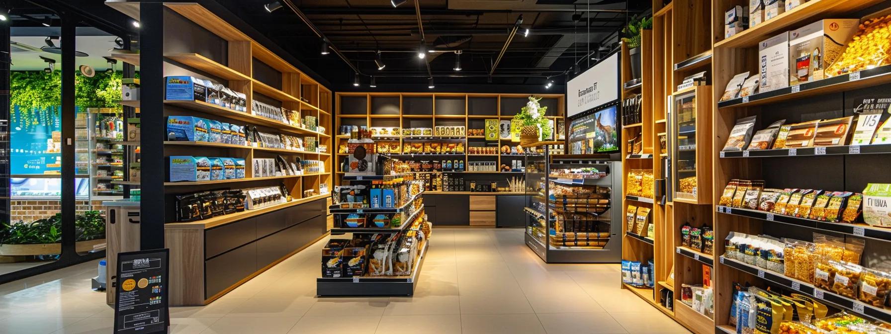 a sleek, modern pet store interior showcases a vibrant display of various healthy cat treat brands, highlighting their unique packaging and ingredients on bright, well-lit shelves to emphasize quality and nutrition. a sleek, modern pet store interior showcases a vibrant display of various healthy cat treat brands, highlighting their unique packaging and ingredients on bright, well-lit shelves to emphasize quality and nutrition.