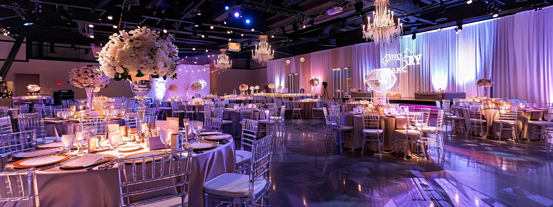 a stylishly arranged event space in laval showcases elegant decor and strategic layout, capturing the essence of a memorable gathering without exceeding budget constraints.