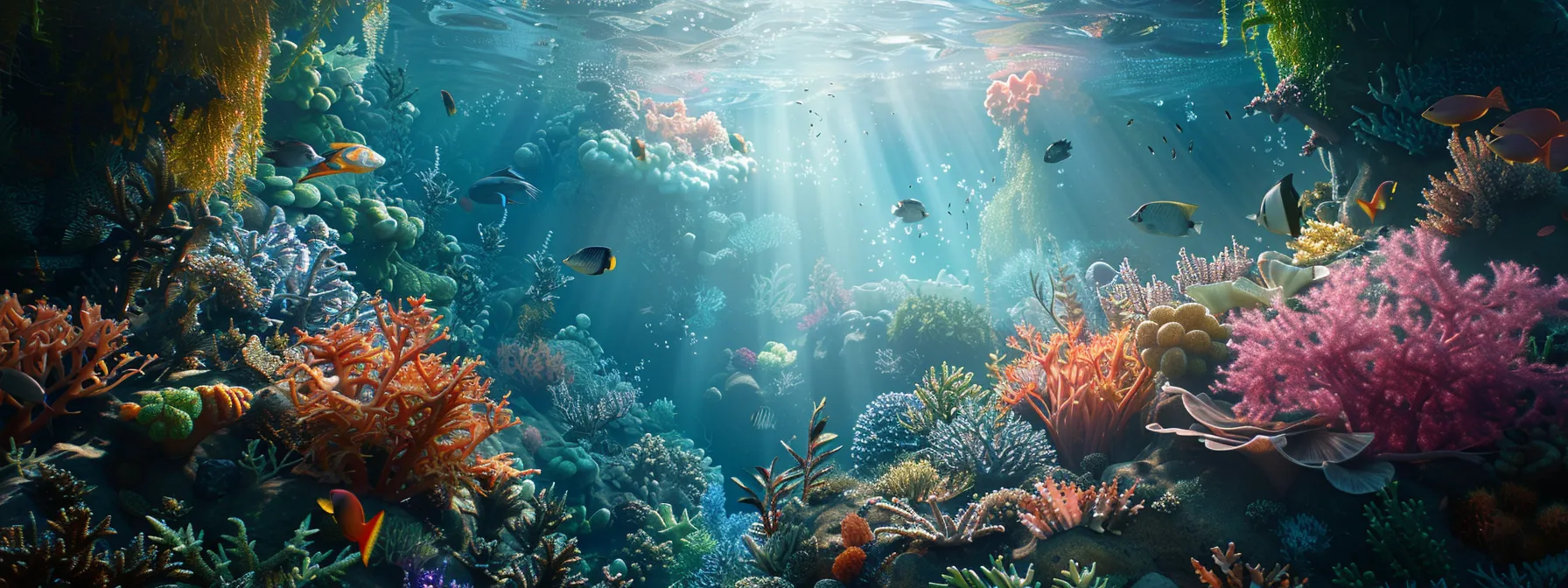 a thriving underwater ecosystem filled with diverse marine life swimming among healthy coral reefs, showcasing the environmental benefits of implementing fishing quota systems. a thriving underwater ecosystem filled with diverse marine life swimming among healthy coral reefs, showcasing the environmental benefits of implementing fishing quota systems.