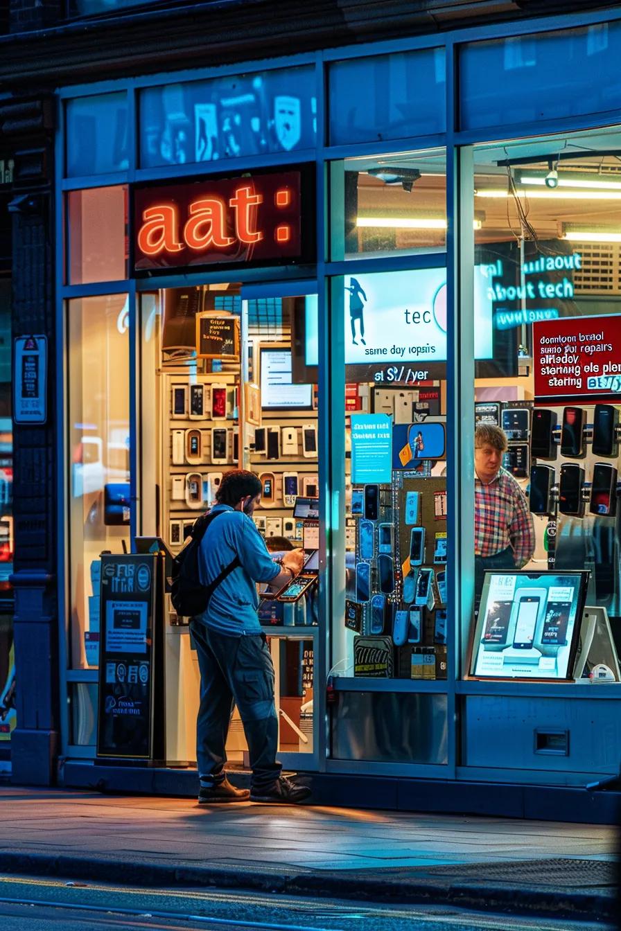 a vibrant urban storefront of 