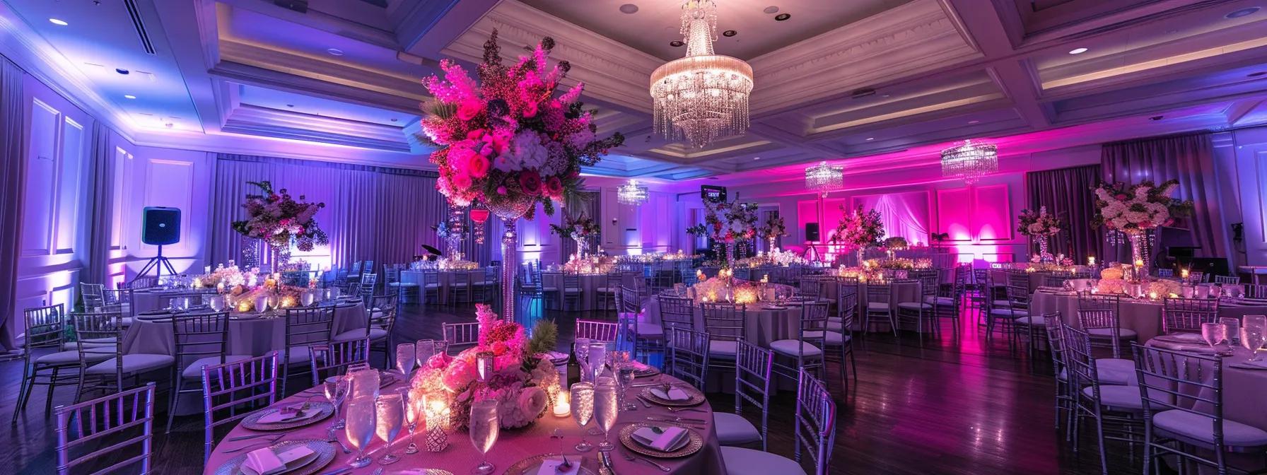 an elegant banquet hall in laval, adorned with sophisticated lighting and vibrant decorations, showcases a lively celebration filled with laughter and joy, perfectly capturing the essence of memorable moments.