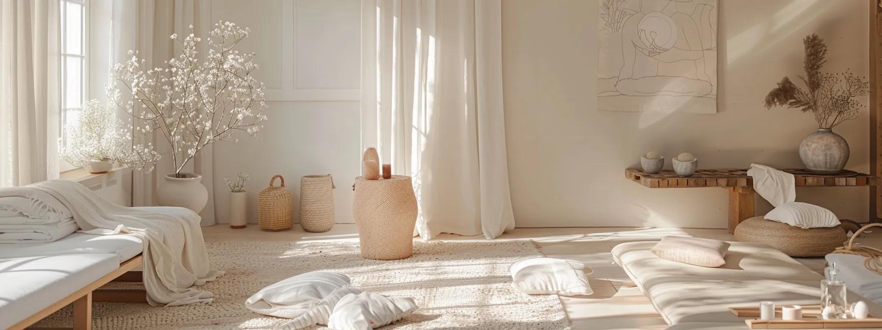 an elegantly designed urban wellness studio, where a serene practitioner demonstrates ayurvedic treatments for chronic illness amidst calming decor and soft neutral tones, exuding tranquility and healing. an elegantly designed urban wellness studio, where a serene practitioner demonstrates ayurvedic treatments for chronic illness amidst calming decor and soft neutral tones, exuding tranquility and healing.