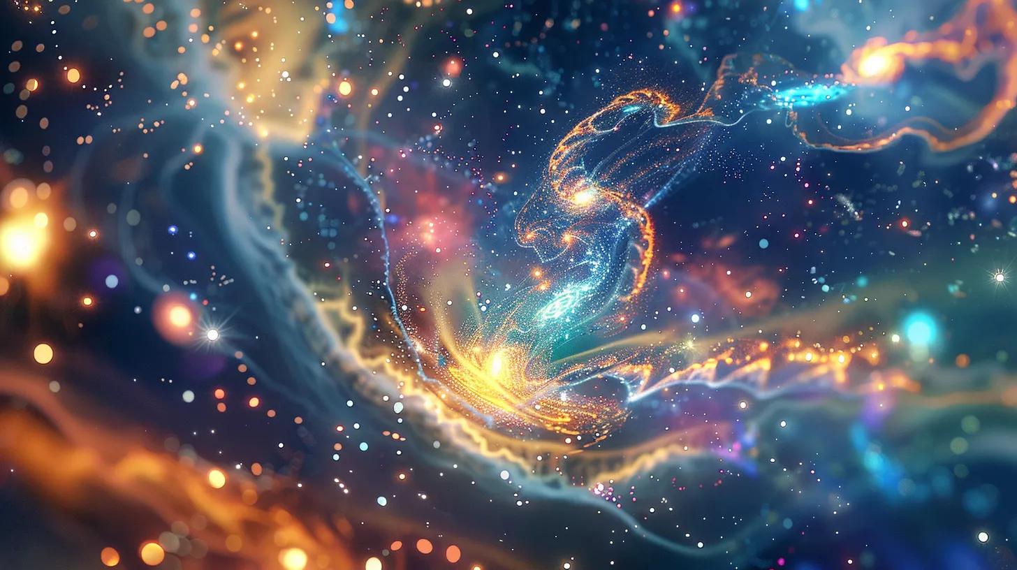 an ultra-realistic ai robot gracefully floats in a vibrant cosmic expanse, surrounded by swirling data streams and luminous particles, all set against a backdrop of stars, nebulae, and distant galaxies, evoking the analytical prowess of ai in understanding search intent. an ultra-realistic ai robot gracefully floats in a vibrant cosmic expanse, surrounded by swirling data streams and luminous particles, all set against a backdrop of stars, nebulae, and distant galaxies, evoking the analytical prowess of ai in understanding search intent.