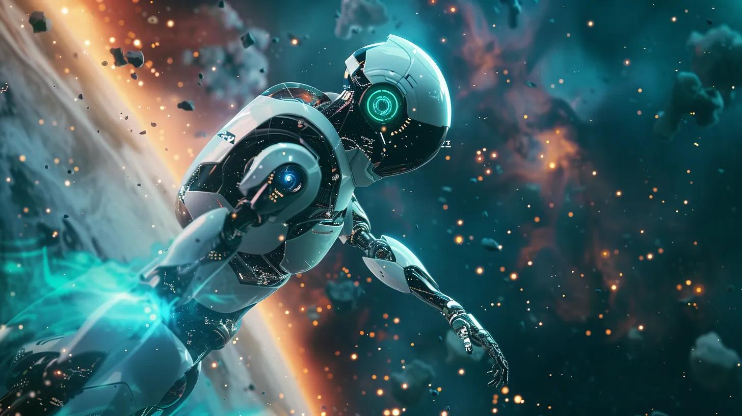 create an ultra-realistic image of a sleek ai robot adorned with white and teal accents, floating amidst a mesmerizing cosmic backdrop filled with swirling data streams, glowing light particles, and vibrant nebulae, emphasizing the advanced future of seo in addiction treatment. create an ultra-realistic image of a sleek ai robot adorned with white and teal accents, floating amidst a mesmerizing cosmic backdrop filled with swirling data streams, glowing light particles, and vibrant nebulae, emphasizing the advanced future of seo in addiction treatment.