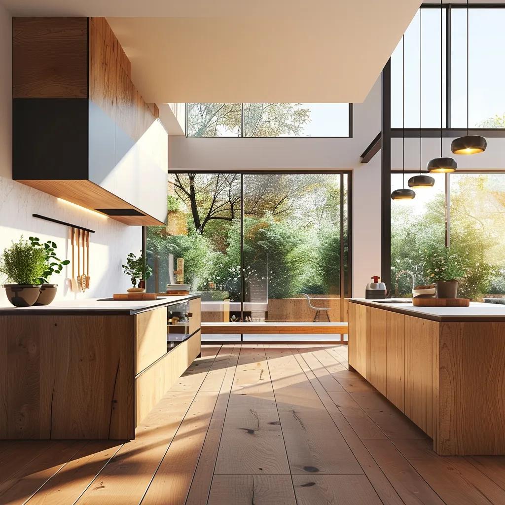 Modern kitchen demonstrating effective ventilation strategies to prevent mould Modern kitchen demonstrating effective ventilation strategies to prevent mould