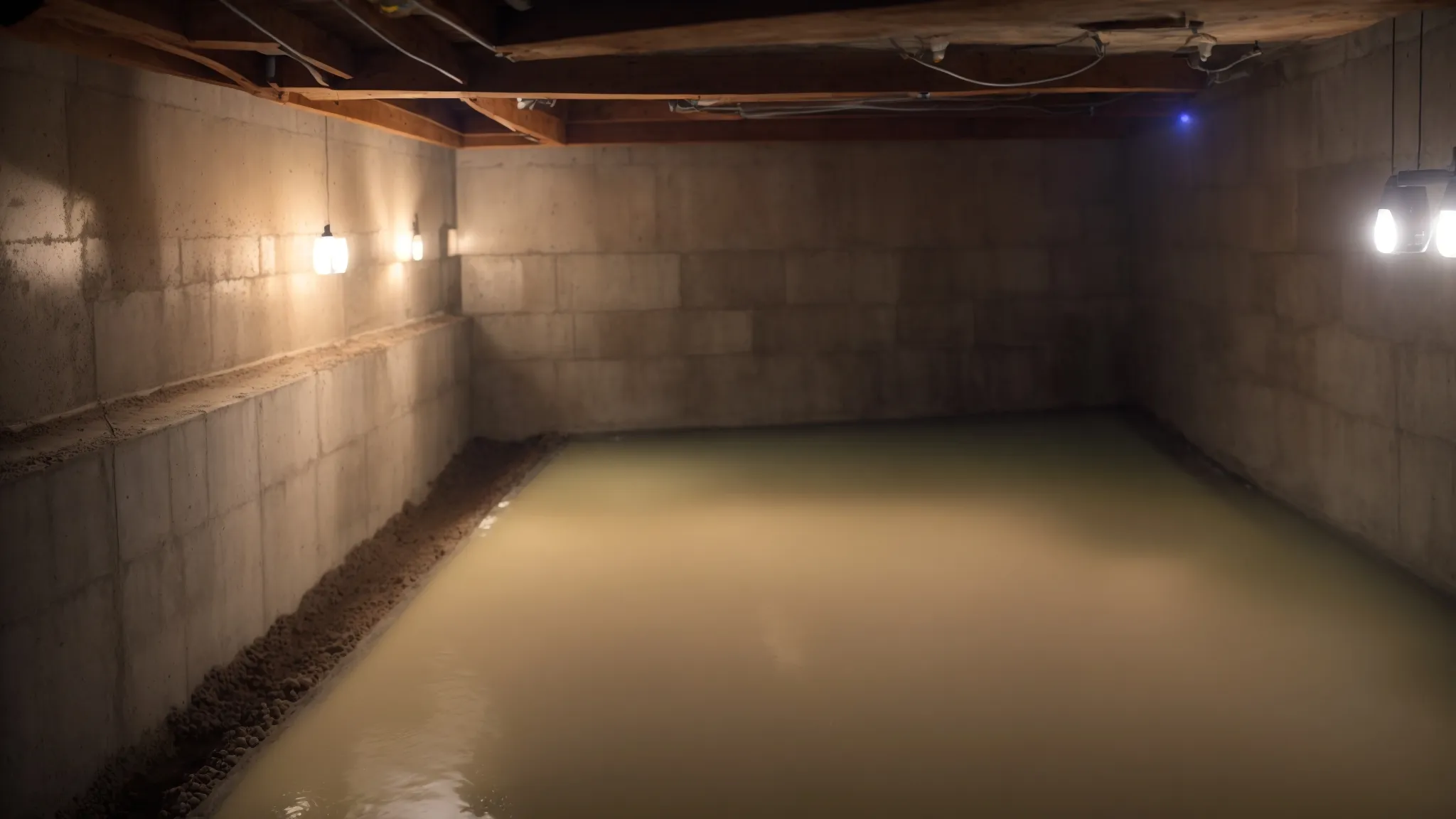 a well-lit residential basement showcases the professional installation of waterproofing membranes on exposed concrete walls, with a contractor applying hydraulic cement to cracks while another positions a french drain, highlighting the meticulous care taken to protect the home from moisture damage. a well-lit residential basement showcases the professional installation of waterproofing membranes on exposed concrete walls, with a contractor applying hydraulic cement to cracks while another positions a french drain, highlighting the meticulous care taken to protect the home from moisture damage.