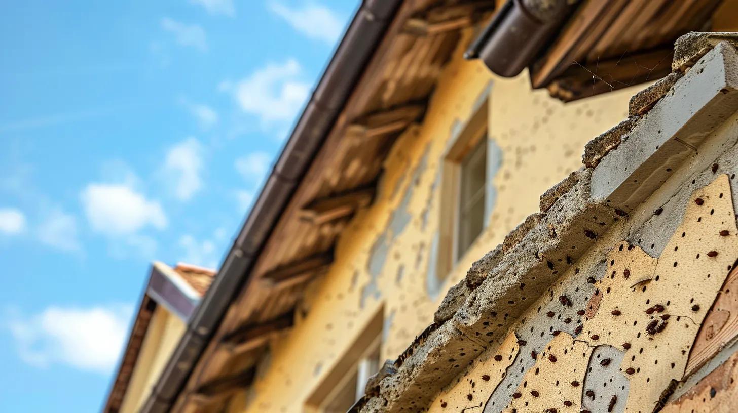 home with visible signs of termite infestation