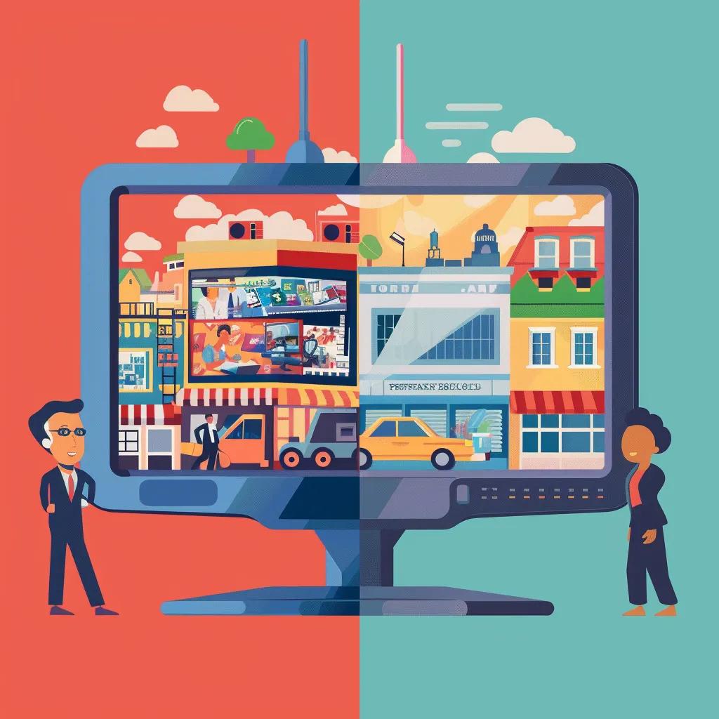 Comparison of earned media on TV versus paid advertising, illustrating authenticity and trust