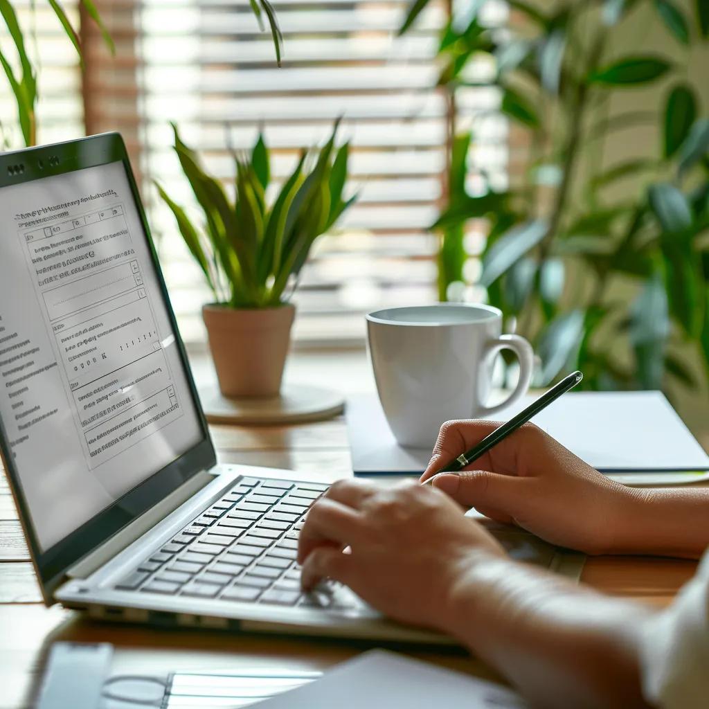 Person filling out an online form for LLC formation, illustrating the steps to register a business in Florida