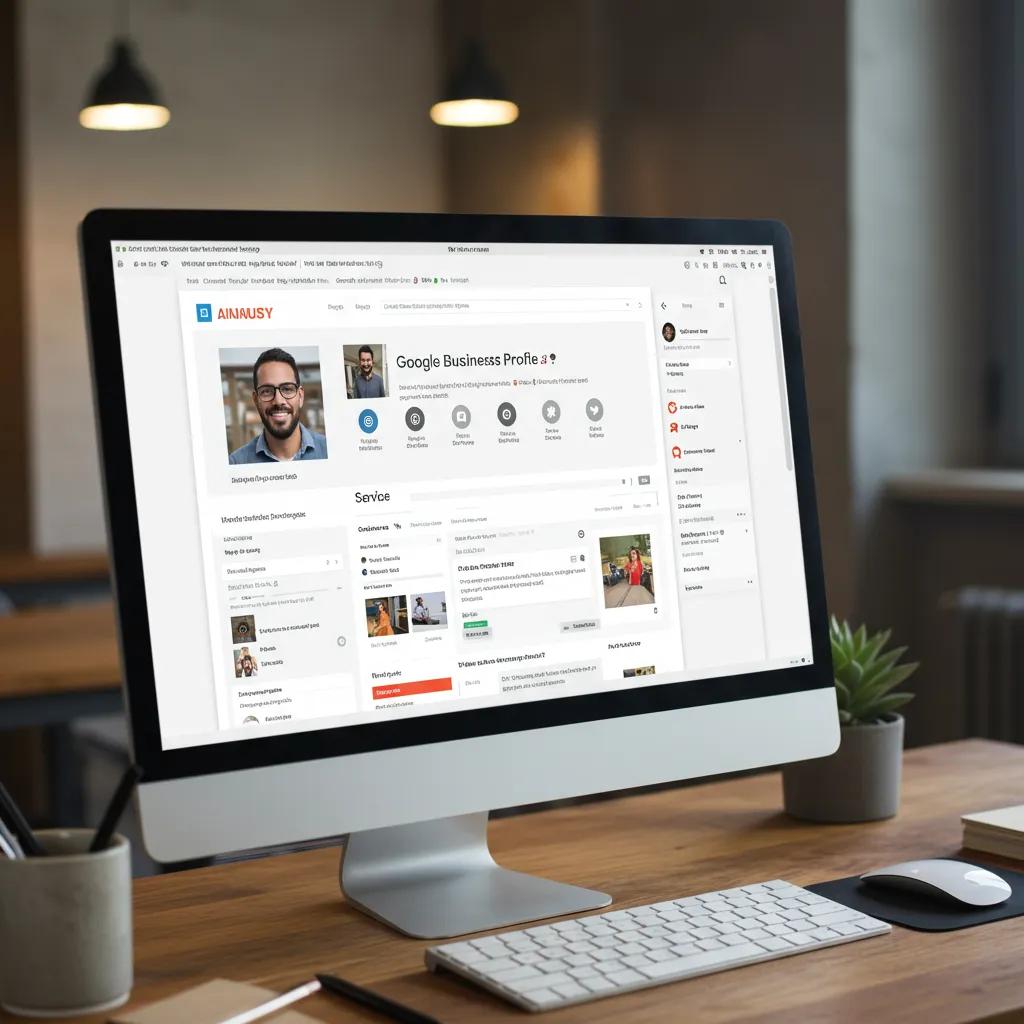 A perfectly optimized Google Business Profile for a contractor, highlighting essential sections and features A perfectly optimized Google Business Profile for a contractor, highlighting essential sections and features