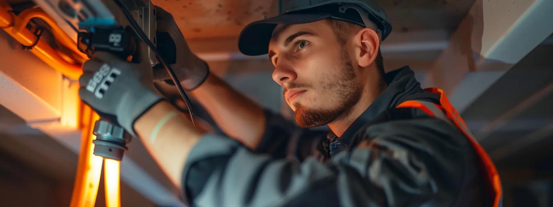 technician installing ac