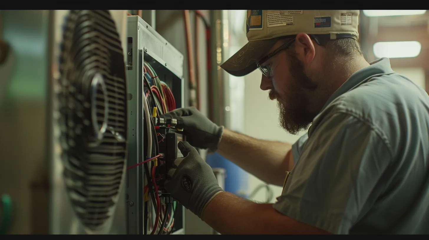 hvac tech working